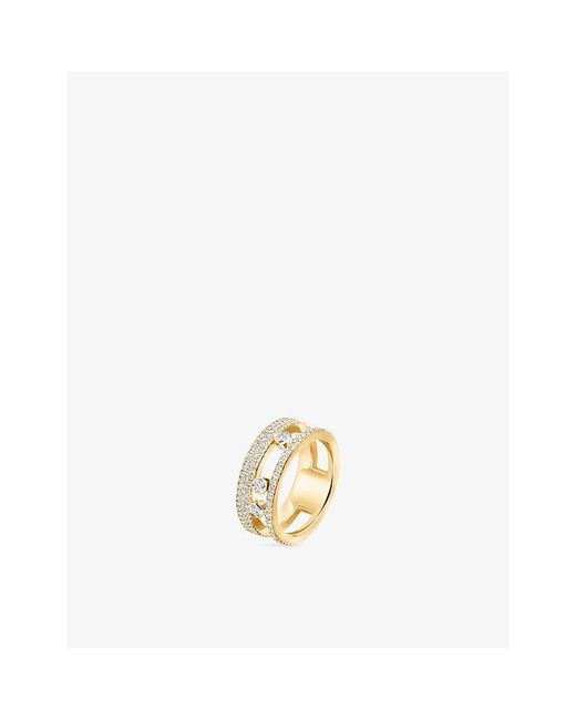 Messika Metallic Move Romane Pave 18Ct And 0.68Ct Diamond Ring