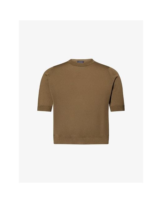 John Smedley Green X Bill Nighy Short-Sleeve Merino Wool Top for men