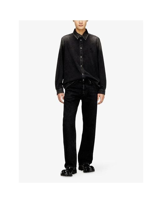 DIESEL Black 1980 D-Eeper 09P09 Relaxed-Fit Denim Jeans for men
