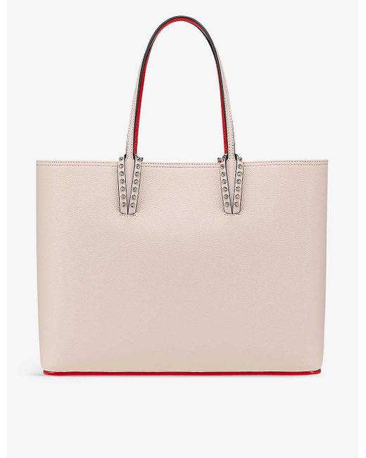 Christian Louboutin Pink Cabata Stud-embellished Leather Tote Bag