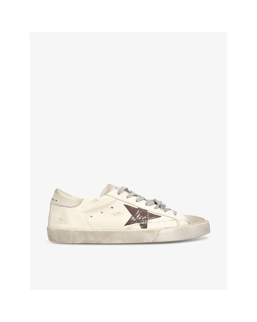 Golden Goose Deluxe Brand Natural Super-star Leather Low-top Trainers for men