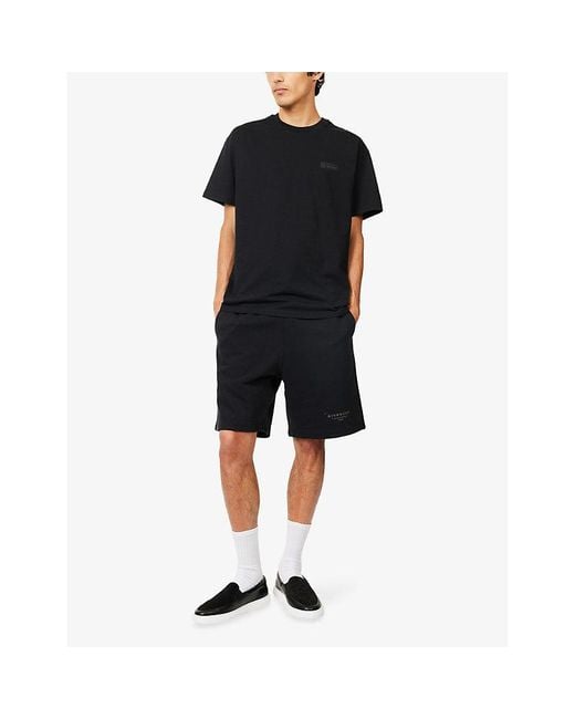 Givenchy Black Regular-Fit Brand-Patch Cotton-Jersey T-Shirt for men