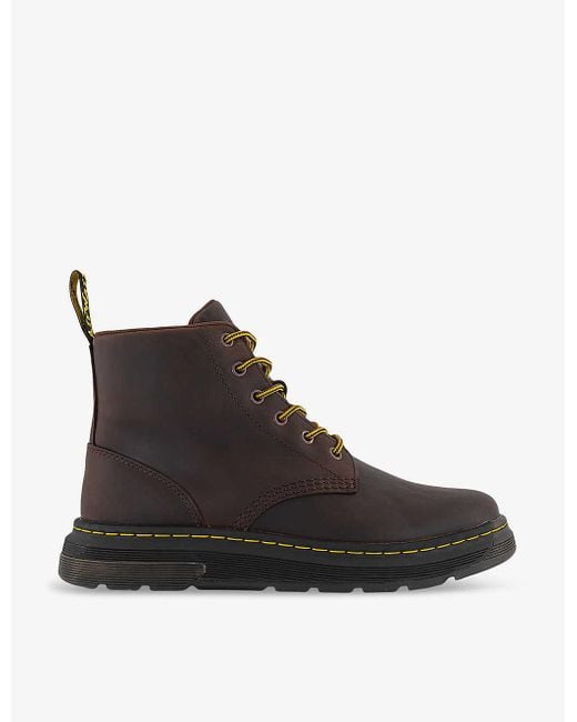 Dr. Martens Black Crewson Crazy Horse Lace-up Leather Chukka Boots for men