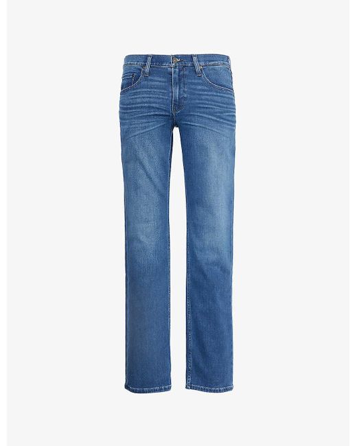PAIGE Blue Normandie Straight-leg Mid-rise Stretch-denim Jeans for men
