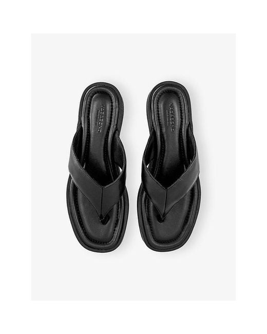 Vagabond Black Danya Platform Leather Sandals