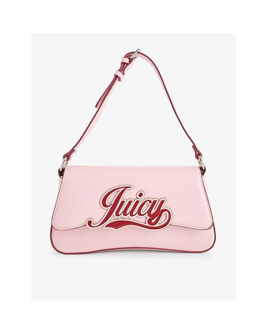 Juicy Couture Pink Branded-plaque Faux-leather Shoulder Bag