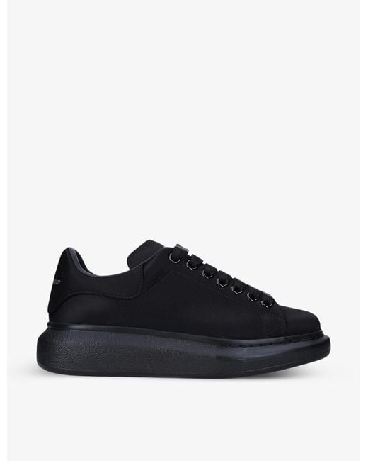 Alexander McQueen Runway Chunky sole Satin Trainers in Black Lyst UK