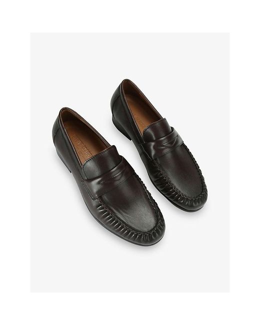 Steve Madden Black Passage Leather Loafers for men