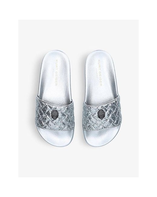 Kurt Geiger Meena Eagle Metallic Sliders
