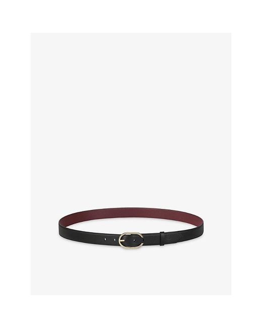 Cartier White Capital C De Reversible Leather Belt