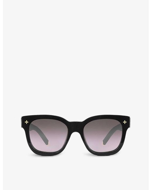 Louis Vuitton Black My Monogram Square-frame Acetate Sunglasses
