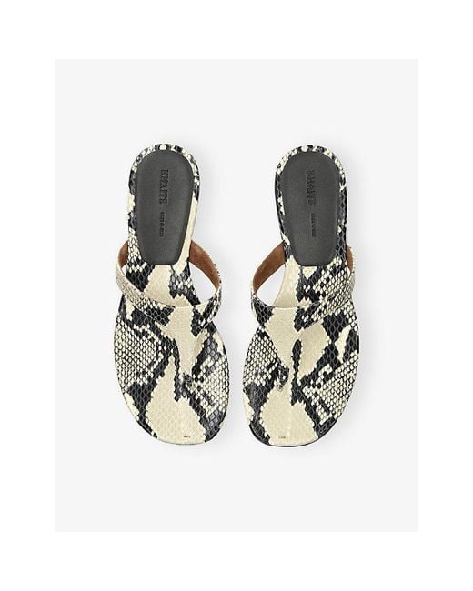 Khaite Multicolor Archer Thong Leather Flat Sandals