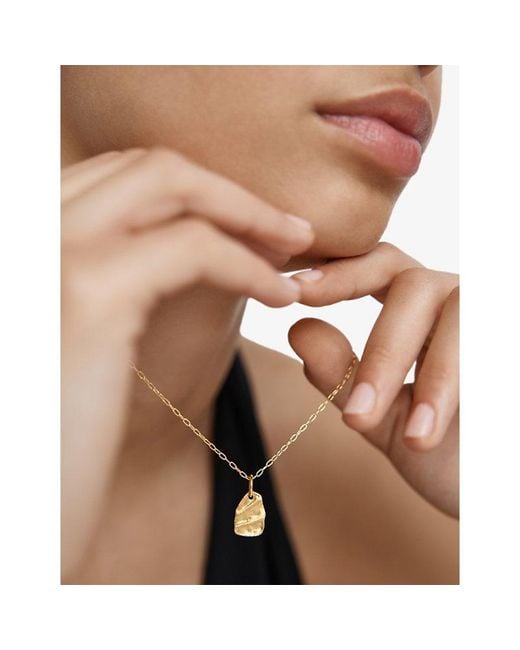 Monica Vinader Metallic Fragments Small 18Ct-Plated Vermeil Sterling- Pendant