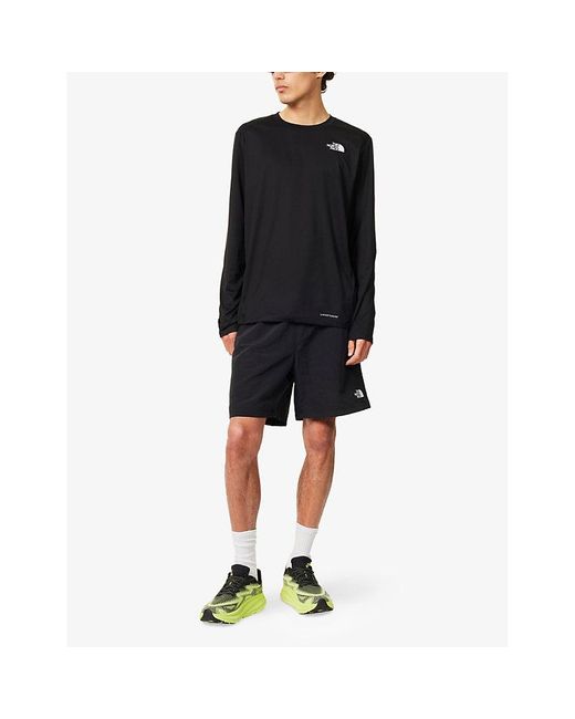 The North Face Blue Shadow Logo-Print Woven Top for men