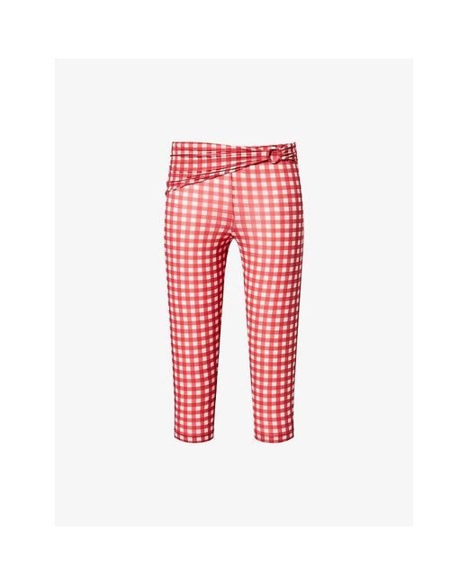 FRAME Red X Alexandra Leclerc The Casino Capri Stretch-Woven Leggings