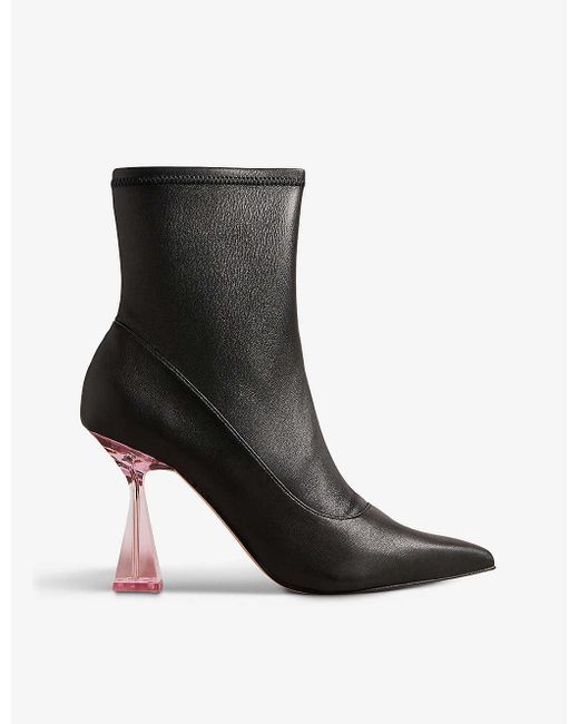 Ted Baker Liya Leather Heeled Ankle Boots in Black Lyst