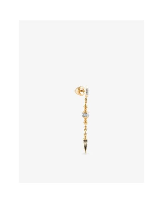 Kismet by Milka Metallic Ornament 0.11Ct Diamond Drop Earring