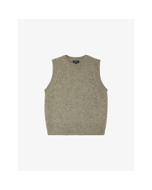 Soeur Green Namaste Round-Neck Knitted Vest