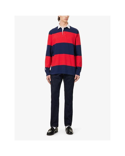 Polo Ralph Lauren Brand-embroidered Striped Cotton-knit Shirt Xx for men