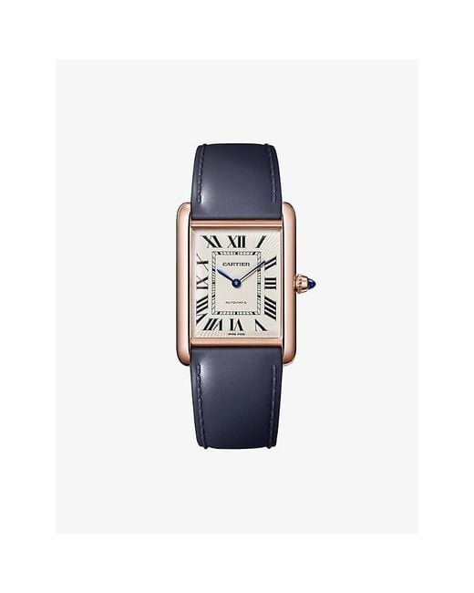 Cartier Brown Tank Louis Large 18Ct Rose- Watch 38.1 X 27.75Mm
