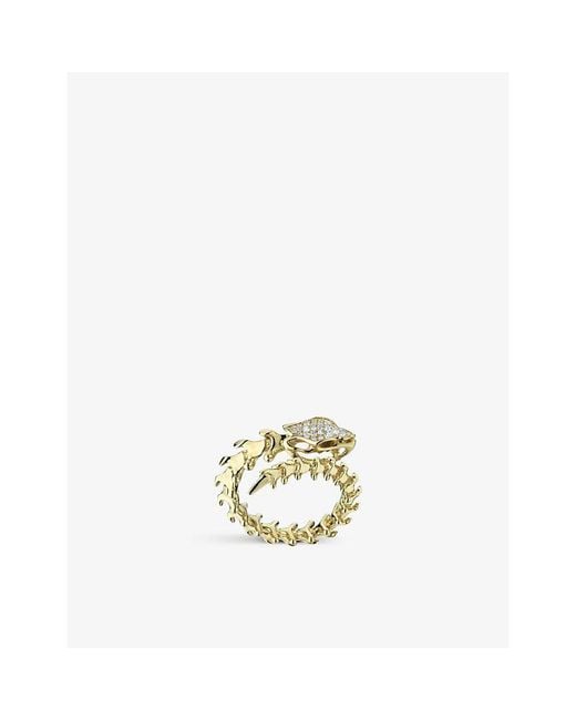 Shaun Leane Metallic Serpent Trace And Diamond Wrap Ring