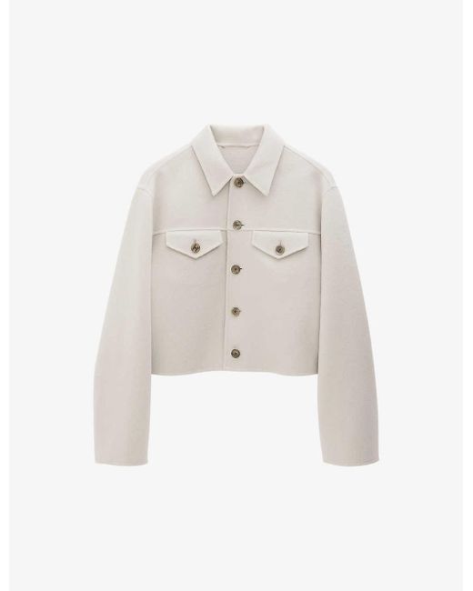 Filippa K White Patch-pocket Wool And Cashmere Jacket