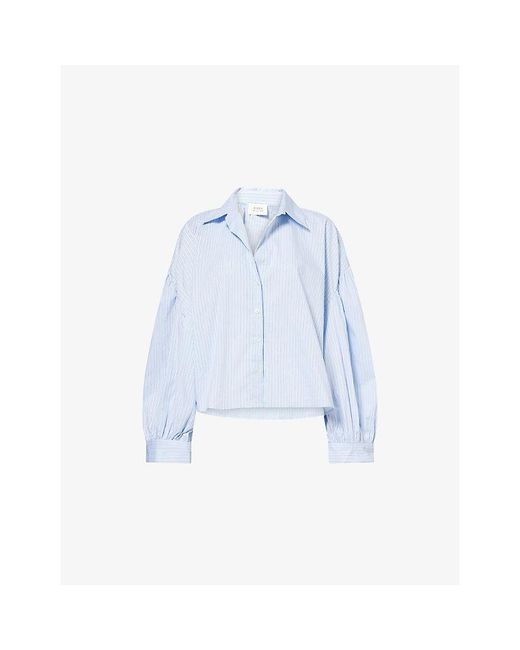 Dissh Blue Bernice Pinstripe Cotton-Blend Shirt