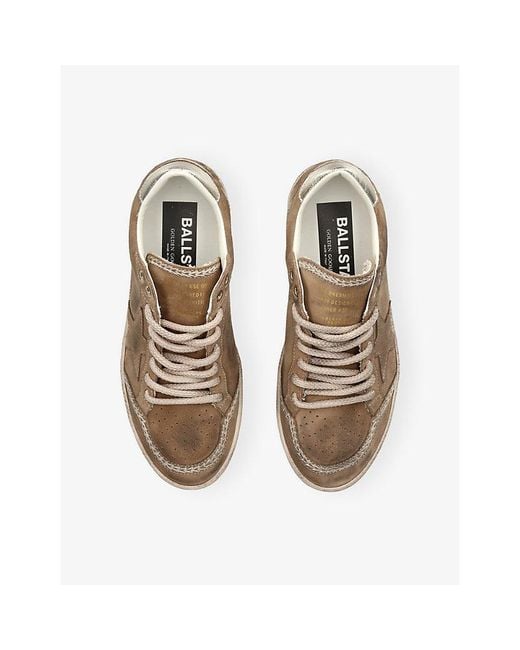 Golden Goose Deluxe Brand Natural Ballstar 55802 Suede Trainers