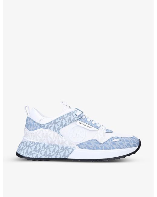 michael kors theo canvas trainer