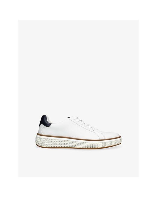 Cole Haan White Grandprø Court Leather Trainers for men