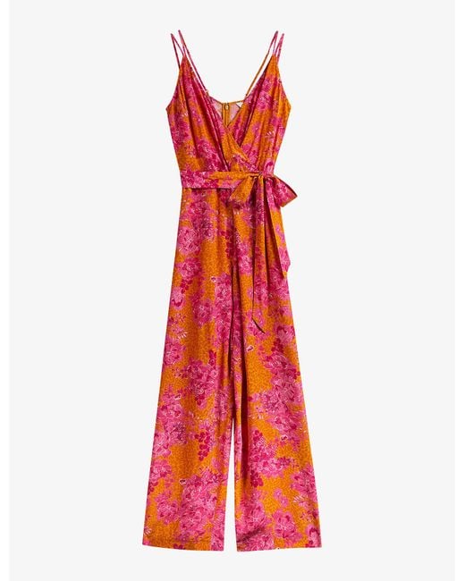 Ted Baker Yellow Harbble Wide-leg Woven Jumpsuit