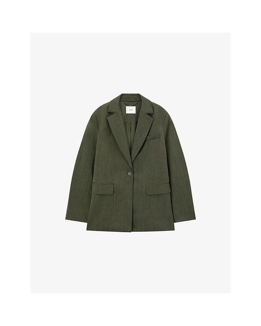 Joseph Green Maati Single-Breasted Wool Jacket