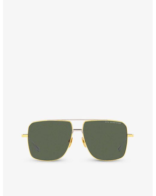Dita Eyewear Green D4000432 Dubsystem Square-frame Metal Sunglasses