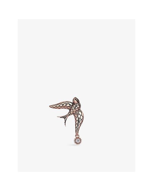 Kismet by Milka Metallic Sparrow 0.02Ct Diamond Drop Earring