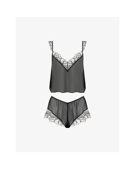 Bluebella Gray Amarosa Sheer Chiffon Pyjama Set
