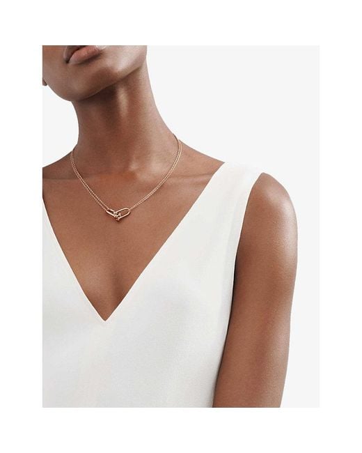 Tiffany & Co White Tiffany Hardwear Double Link 18Ct Rose- Necklace for men