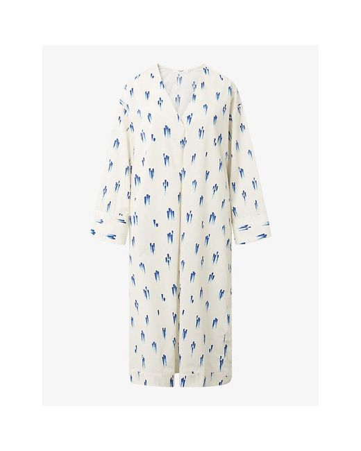 Lovechild White Noelle Drop-print Cotton Maxi Dress
