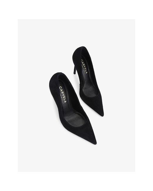 Carvela Kurt Geiger Black Eterno Heeled Suede Courts