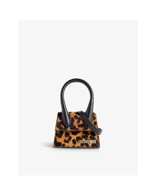 Jacquemus Multicolor Le Chiquito Leopard-print Leather Top-handle Bag