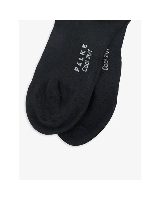 Falke Blue Cool 24/7 Logo Stretch-Cotton Blend Socks for men