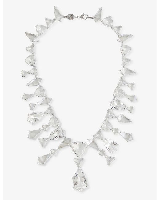 Swarovski White Mesmera Rhodium Plated Sterling Silver Necklace