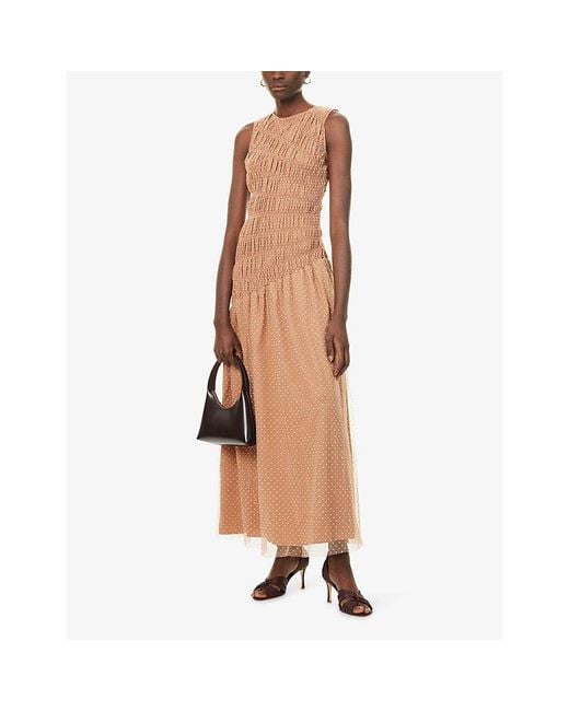 Amy Lynn Brown Julia Polka-Dot Woven Maxi Dress