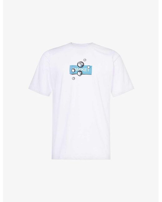 Market White Damask Logo-print Cotton-jersey T-shirt X for men