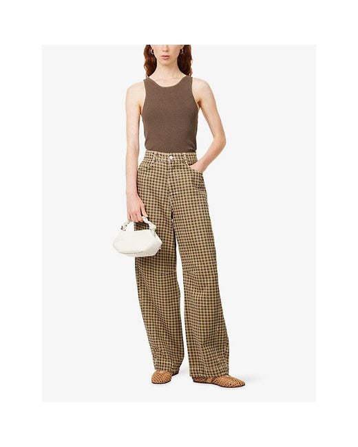 Damson Madder Natural Felix Barrel-Leg Denim Jeans