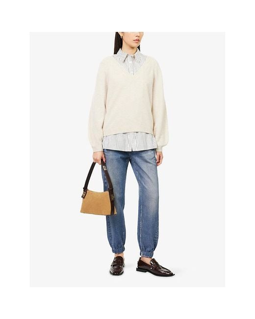 Rag & Bone Blue Miramar Terry Regular-Fit Cotton Jogging Bottoms