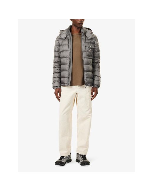 Moncler Gray Verith Brand-Logo Woven Jacket for men