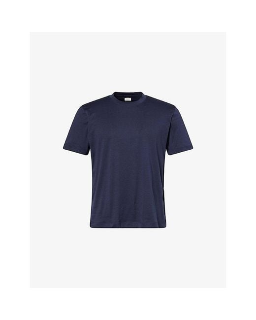 Eleventy Blue Iconic Crewneck Cotton-Blend T-Shirt for men