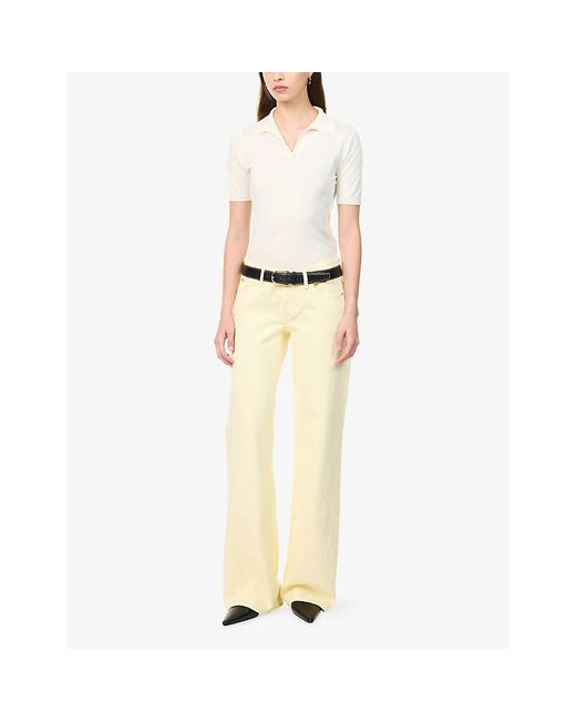 FRAME Natural X Amelia The Wide Flared-Leg Denim Jeans