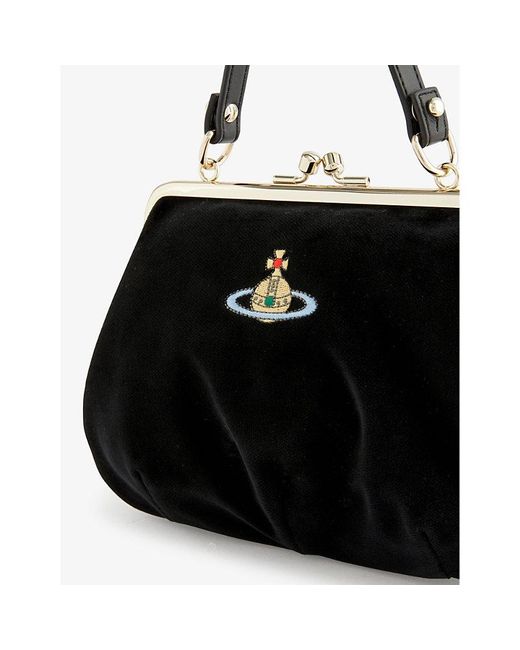 Vivienne Westwood Granny Frame Cotton-blend Cross-body Bag in Black | Lyst