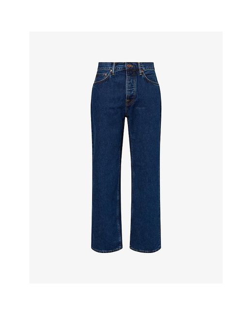 Nudie Jeans Blue Tuff Tony Straight-Leg Denim Jeans for men